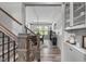 Hallway leads to a dining area with hardwood floors at 4105 Bankshire Ln, Raleigh, NC 27603