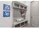 Mudroom offers cubbies, bench seating, and storage at 4105 Bankshire Ln, Raleigh, NC 27603