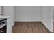 Room features vinyl floors and crisp white trim at 414 Craven St, Durham, NC 27704