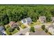 A high-angle view of home showcasing yard, neighborhood, and location at 513 Lake Gaston Dr, Fuquay Varina, NC 27526