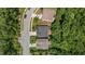 Aerial view of homes showcasing the neighborhood layout and proximity to green spaces at 516 Culmore Dr, Fuquay Varina, NC 27526