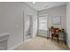 Bright office with a desk, carpet flooring, a window, and a light at 516 Culmore Dr, Fuquay Varina, NC 27526