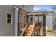 Stairway leading to screened porch from the home's backyard at 516 Culmore Dr, Fuquay Varina, NC 27526
