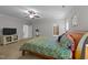 Comfortable main bedroom featuring a ceiling fan and classic style decor at 516 Culmore Dr, Fuquay Varina, NC 27526