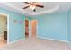 Spacious bedroom with walk-in closet and ensuite bathroom access at 5908 Giddings St, Raleigh, NC 27616