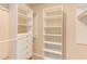 Well-organized closet featuring custom shelves and drawer storage at 5908 Giddings St, Raleigh, NC 27616
