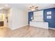 Well-lit office area featuring a custom built-in desk and storage space at 5908 Giddings St, Raleigh, NC 27616