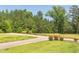 Walking trail with wooden benches, landscaping, and manicured lawns at 5908 Giddings St, Raleigh, NC 27616