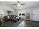 Bright and airy living room featuring stylish furniture, hardwood floors, and plenty of natural light at 60 Falling Leaf Ln, Benson, NC 27504