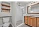 Bathroom featuring tiled walk-in shower with a glass enclosure at 6328 Jones Farm Rd, Wake Forest, NC 27587