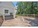 Spacious wooden deck with railing, perfect for outdoor relaxation and entertainment at 6328 Jones Farm Rd, Wake Forest, NC 27587