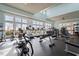Spacious gym featuring modern exercise equipment and large windows offering plenty of natural light at 74 Permit Ct, Chapel Hill, NC 27517