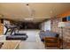 Spacious garage area for recreation, fitness, or storage and garage doors at 9801 Honeycutt Rd, Raleigh, NC 27614