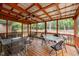 Comfortable covered patio ideal for outdoor dining and gatherings at 9801 Honeycutt Rd, Raleigh, NC 27614