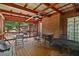 Covered patio perfect for outdoor entertaining with views of the backyard at 9801 Honeycutt Rd, Raleigh, NC 27614