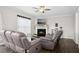 Comfortable living room featuring a fireplace and plush seating at 102 Williamson Place Dr, Princeton, NC 27569