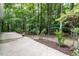 Expansive back patio extends into a wooded yard, offering a serene outdoor retreat at 103 Summerlin Dr Dr, Chapel Hill, NC 27514