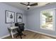 Home office featuring a desk, office chair, and natural light from a window at 103 Summerlin Dr Dr, Chapel Hill, NC 27514