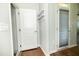 Practical entryway features wood floors, a storage closet and an exterior door at 1041 Pemberly Ave, Morrisville, NC 27560