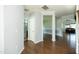 Hallway with hardwood floors leading to other rooms in the house at 1041 Pemberly Ave, Morrisville, NC 27560