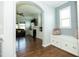 Warm living room with built-in shelving, a fireplace, and a cozy window seat at 1041 Pemberly Ave, Morrisville, NC 27560
