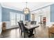 Dining area with natural light, stylish table, and convenient access to the adjacent office space at 106 Garrison Farm Rd, Mebane, NC 27302