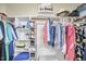 Organized walk-in closet with shelving and hanging space at 106 Rock Nest Ct, Morrisville, NC 27560