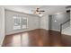 Living room showcasing hardwood floors and natural light, creating an inviting space for Gathering and friends to gather at 1108 Renewal Pl, Raleigh, NC 27603