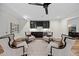 Finished basement featuring a wet bar, seating area, and wine storage at 111 Stone Park Dr, Wake Forest, NC 27587