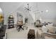 Upstairs Bonus Room with comfortable seating and work space at 111 Stone Park Dr, Wake Forest, NC 27587