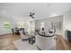 Spacious recreation area with seating, dining area and outdoor access at 111 Stone Park Dr, Wake Forest, NC 27587