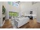Open floor plan connecting the living room, kitchen, and screened outdoor area at 111 Stone Park Dr, Wake Forest, NC 27587