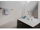 Bathroom with vanity, mirror, and towel bar; perfect for getting ready in the morning at 12216 Kyle Abbey Ln, Raleigh, NC 27613