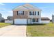 Charming two-story home with a brick front and a well-maintained front lawn at 131 Botanical Ct, Bunnlevel, NC 28323