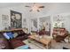 Spacious living room with high ceilings, beautiful decor, and comfortable seating at 1612 Old Bramble Ln, Fuquay Varina, NC 27526