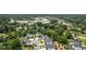 Overhead view of modern townhomes nestled within a lush, green community at 2225 Millbank Village Ct # 101, Raleigh, NC 27610