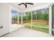 Screened porch with views of fenced backyard at 2619 Bordwell Grant Dr, New Hill, NC 27562