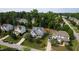 Charming neighborhood aerial view with mature trees and well-manicured lawns at 2661 Silver Bend Dr, Apex, NC 27539