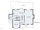 Detailed floor plan of the home's main level, including the kitchen, living room, dining room, and deck at 2708 Halfhitch Trl, Raleigh, NC 27615