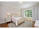 Serene bedroom with neutral tones, hardwood floors, and large windows for natural light at 3347 Alamance Dr, Raleigh, NC 27609