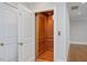 Home interior features a wood-paneled elevator, providing convenient access between floors at 3347 Alamance Dr, Raleigh, NC 27609