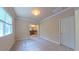 Neutral bedroom with an ensuite bathroom, carpet flooring and good natural light at 3408 Mount Pisgah Way, Cary, NC 27519