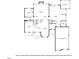 Detailed floor plan featuring a three-car garage, kitchen, living room, and dining room at 3408 Mount Pisgah Way, Cary, NC 27519