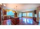 Gourmet kitchen with island, granite countertops, and hardwood flooring is the perfect place to cook at 3408 Mount Pisgah Way, Cary, NC 27519