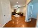 Cozy living room with hardwood floors and comfortable seating, open layout at 407 Elm Farm Pl, Morrisville, NC 27560