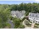 Scenic aerial view of a beautiful neighborhood with mature trees and well-kept homes at 504 Yarmouth Rd, Raleigh, NC 27608