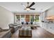 Inviting living room with ample natural light and built-in shelves provide a relaxing atmosphere at 504 Yarmouth Rd, Raleigh, NC 27608