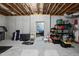 Unfinished basement with exposed ceiling, concrete walls, and space for storage at 517 Myrna Ln, Wake Forest, NC 27587