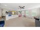 Bright bonus room with recessed lighting, a ceiling fan, and lots of room for activities at 517 Myrna Ln, Wake Forest, NC 27587