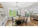 Inviting breakfast nook with natural light, a round table, and built-in cabinetry at 517 Myrna Ln, Wake Forest, NC 27587